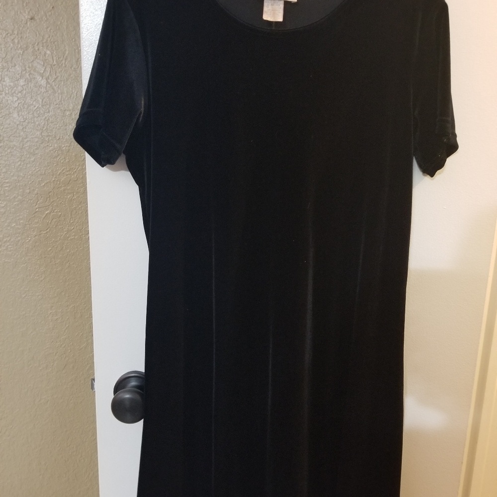 Black Velvet Mini Dress